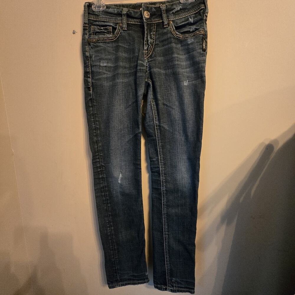 Silver Jeans Suki Ankle Slim Women’s W26 L27 Blue Wash Denim